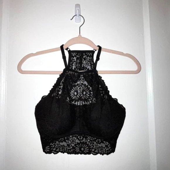 PINK (Victoria's Secret) Lace Push Up Bralette, Black, US M - Picture 1 of 4